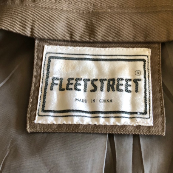 Fleet Street Long Belted Trench Coat Size 14 - Picture 7 of 8